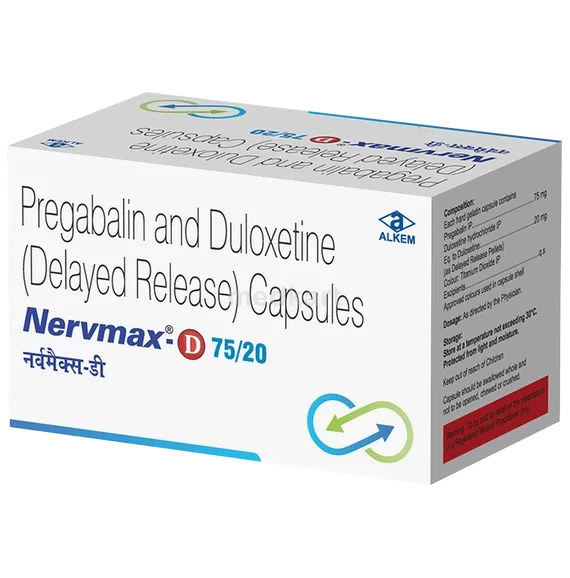 nervmax d 75/20mg capsule 10's